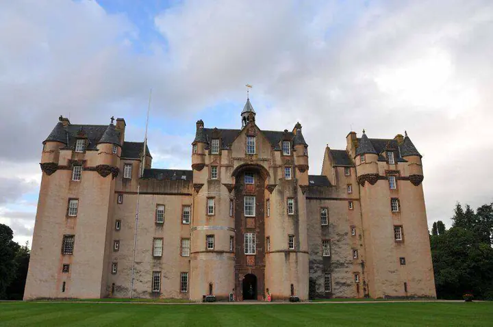 Central tower and round turrets of Fyvie Castle